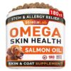 Skin and Coat Omega 3 Supplement with Salmon Oil for Dogs Allergies