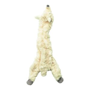 Skinneeez Stuffless Plush Sheep Squeak Toy for Small and Large Dog Breeds