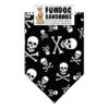 Skull and Crossbones Bandanas for Large to Medium Breed Dogs