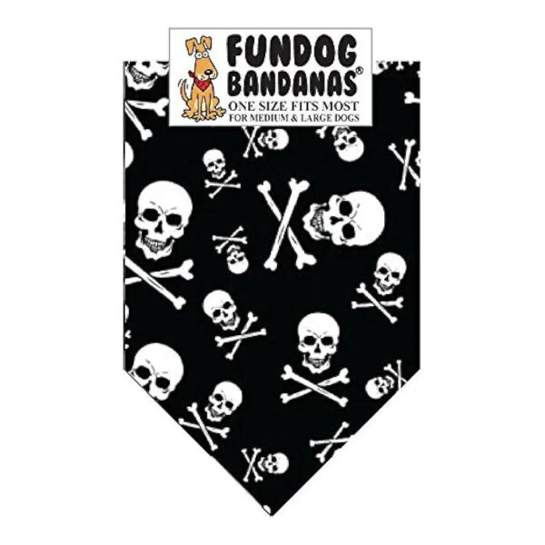 Skull and Crossbones Bandanas for Large to Medium Breed Dogs