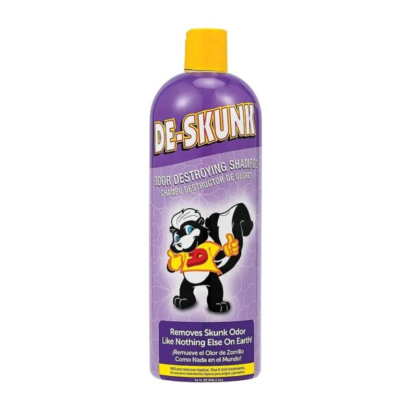 Skunk Odor Eliminating Shampoo for Dogs, Removes Skunk Smell Fast and Safe for Pets