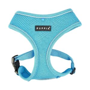 Sky Blue Soft Dog Harness with Reflective Straps Over-The-Head No Choke Design Large