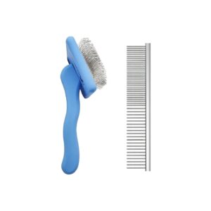 Slicker Brush for Dogs and Cats with 50% Wider Surface Bristle for Long Haired Pets