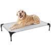 Slip Elevated Dog Bed with Thickened Metal Frame and Sturdy Cover for Greyhounds