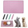 Slip Pet Food Bowl Mats with Waterproof Silicone Material for Dogs and Cats