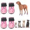 Slip Reflective Straps for Small Medium Dogs Waterproof Paw Protector for Four Seasons