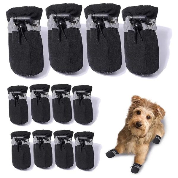 Slip Soles and Reflective Straps for Small Medium Dogs Hot Pavement Protection