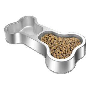 Slip and Quiet Stainless Steel Dog Food Bowl for Small Medium-Sized Dogs