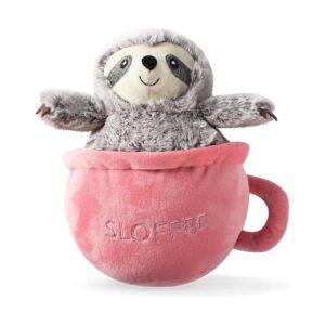 Sloffee Pet Toy for Puppies with Loud Squeaker and Sloth Design