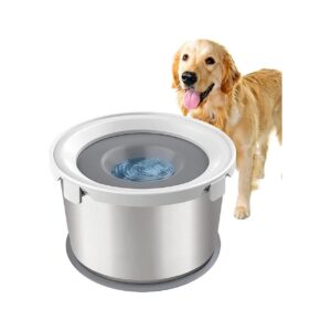 Slow Drinking Dog Water Bowl with Floating Disk No-Spill Large Water Bowl for Dogs