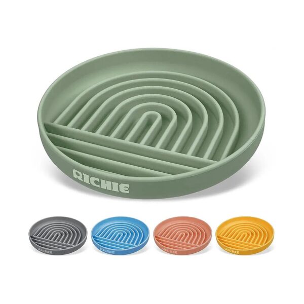 Slow Eating Dog Bowl with Suction Cups and Non-Slip Silicone Material for Small Dogs