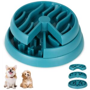 Slow Eating Dog Feeder for Multitasking Pups with Three Compartment Design