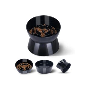 Slow Eating Pet Feeder Bowl for Cats Small Medium Dogs with Curved Inner Shape