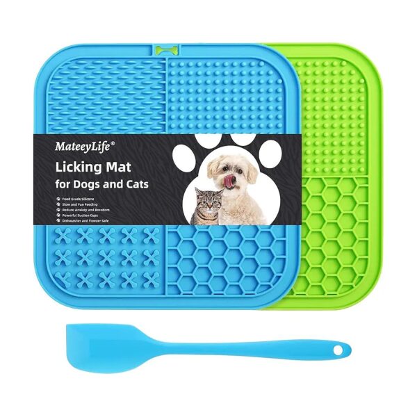 Slow-Fed Dog and Cat Lick Mats with Suction Cups for Anxiety Relief