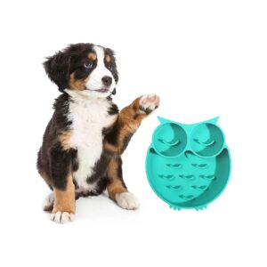 Slow Feeder Dog Bowl with Suction Cups for Reduced Bloating and Anxiety in Dogs and Cats