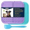 Slow Feeder Lick Mat for Dogs and Cats with Peanut Butter Licking Pad and Suction Cups