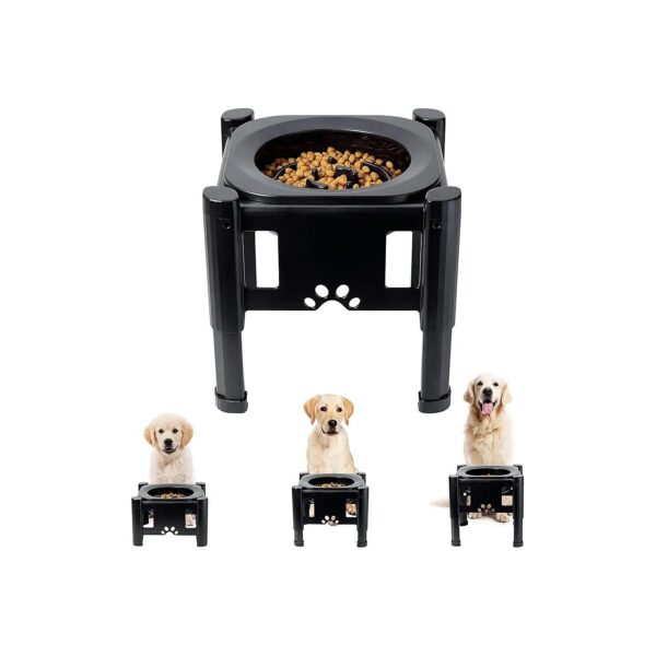 Slow Feeding Dog Bowls with 3 Height Adjustments for Optimal Comfort and Hygiene