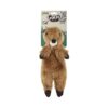 Small 5cm Long Plush Beaver Dog Toy with Squeaker for Exciting Games