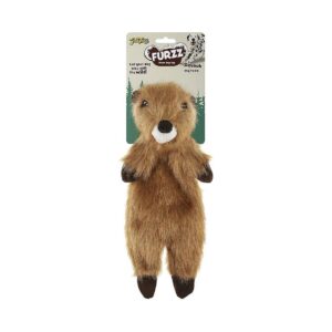 Small 5cm Long Plush Beaver Dog Toy with Squeaker for Exciting Games