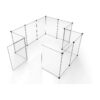 Small Animal Playpen 12 DIY Panels with Doors 28x20Inches Transparent Cage