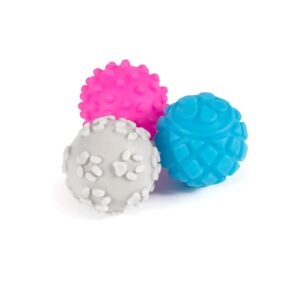 Small Bite Vinyl Ball Assortment for Dogs 5 cm Clear Variety Toys