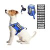 Small Blue Dog Training Vest Harness with Easy Adjustable Straps and Velcro Patches