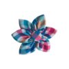 Small Blue Green Check Pinwheel Collar Accessory with Velcro Closure for Dogs Cats