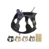 Small Blue Mesh Dog Harness with Reflective Military Pattern for Training and Control