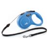 Small Blue Multi Nylon Flexi Retractable Lead Cord for 12kg Dogs