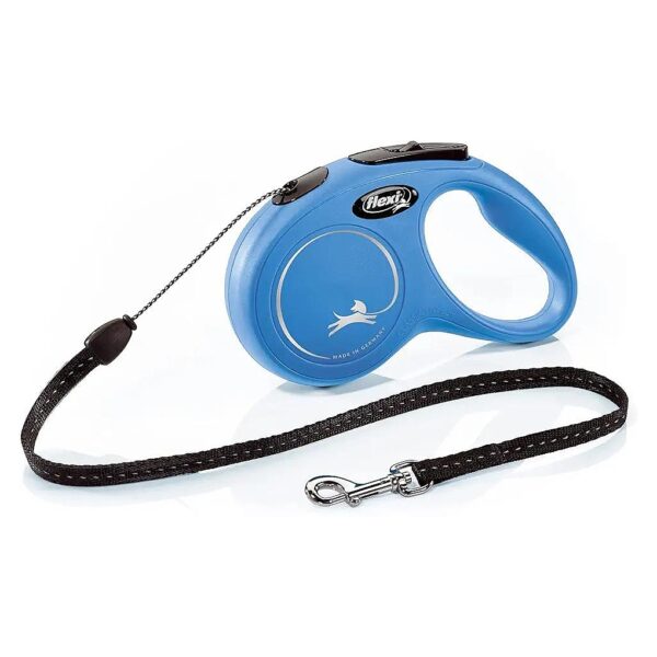 Small Blue Multi Nylon Flexi Retractable Lead Cord for 12kg Dogs