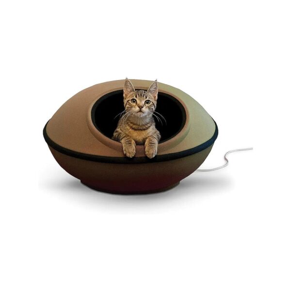 Small Breed Cat and Dog Heated Bed with EVA Foam Construction and Adjustable Heat