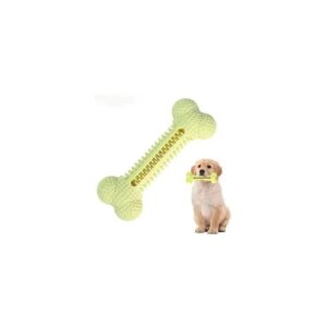 Small Breed Dog Chew Toy for Teeth Cleaning and Teething with Morandi Yellow Color