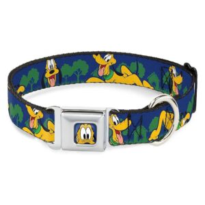 Small Breed Dog Collar Seatbelt Buckle with Multi Color Landscape Design