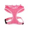 Small Breed Dog Harness in Pink with Comfortable Polyester Material and Checkered Pattern