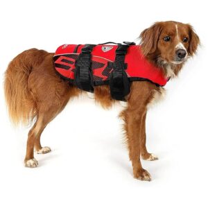 Small Breed Dog Life Jacket with Ergonomic Grab Handle and 50% More Flotation Material