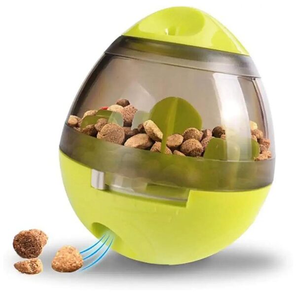 Small Breed Dog Pet Food Container with Adjustable Treats Dispenser and Fun Maze Gym Ball