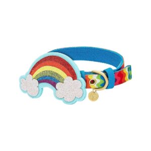 Small Breed Dog Rainbow Ripple Dream Collar with Adjustable Buckle