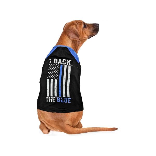 Small Breed Dog Shirt Back The Blue American Flag UV Protection