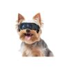 Small Breed Dog Sunglasses with Adjustable Head and Chin Straps for Eye Protection