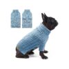 Small Breed Dog Sweater with Turtleneck Design and Fine Gold Yarn for Cold Weather