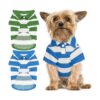 Small Breed Dog Tees Breathable Polo Shirt 2 Pack Variety Set for Chihuahua Poodle Yorkie