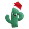 Small Cactus Dog Toy with Squeaker and Soft Plush for Tiny Pups Christmas Present