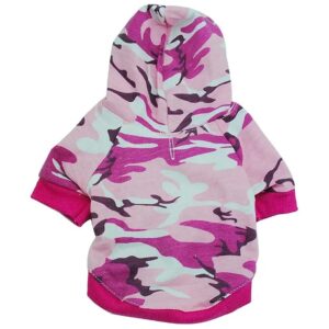 Small Camouflage Dog Hoodies for Cute Puppies with Comfortable Sweatshirt