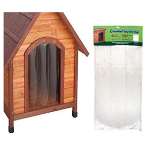 Small Clear Vinyl Pet Door for Premium Plus Dog House Durability