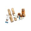 Small Coffee Wood Dog Chew Toy Pack 2 Pieces Puppy Teething Toys