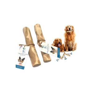 Small Coffee Wood Dog Chew Toy Pack 2 Pieces Puppy Teething Toys