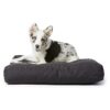 Small Dark Shadow Dog Bed with Memory Foam Fill and Machine Washable Pet Bed 24x18 inches