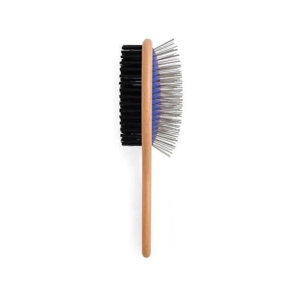 Small Dimension Wooden Handle Double Sided Brush with Nylon Bristle and Pins