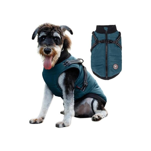 Small Dog 2 in 1 Warm Vest Jacket with Integrated Chest and Back Design