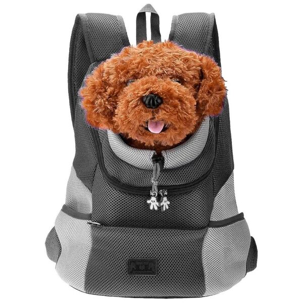 Small Dog Backpack Carrier with Breathable Head Out Design for Travel Hiking Outdoor Use